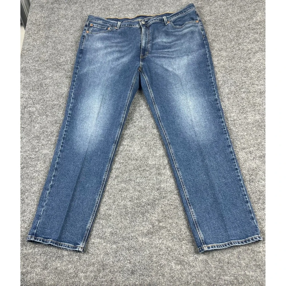 Levis 541 Athletic Taper Mens Blue Jeans 42x32 Medium Wash Stretch 18181-0433